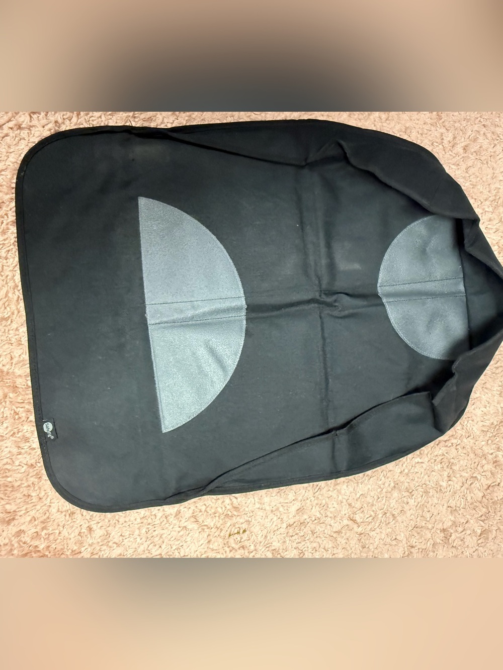 Kids Black Car Seat Protector with Non-Slip Pads